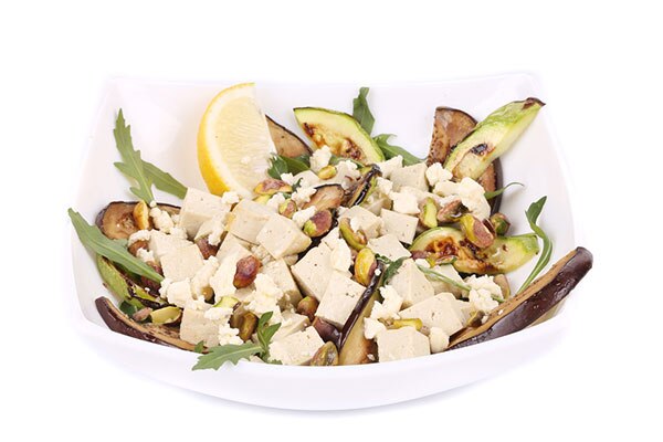 Grilled Eggplant and Zucchini Salad with Feta, Chickpeas, and Mint Grilled Eggplant and Zucchini Salad with Feta, Chickpeas, and Mint